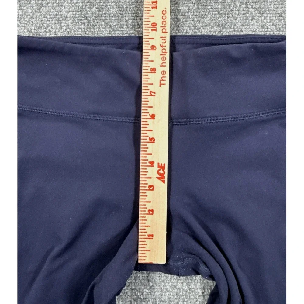 Alo Yoga Womens Medium Navy Blue Mesh Panel Keyhole Ankle Leggings